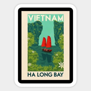 Travel Posters - Ha Long Bay Sticker